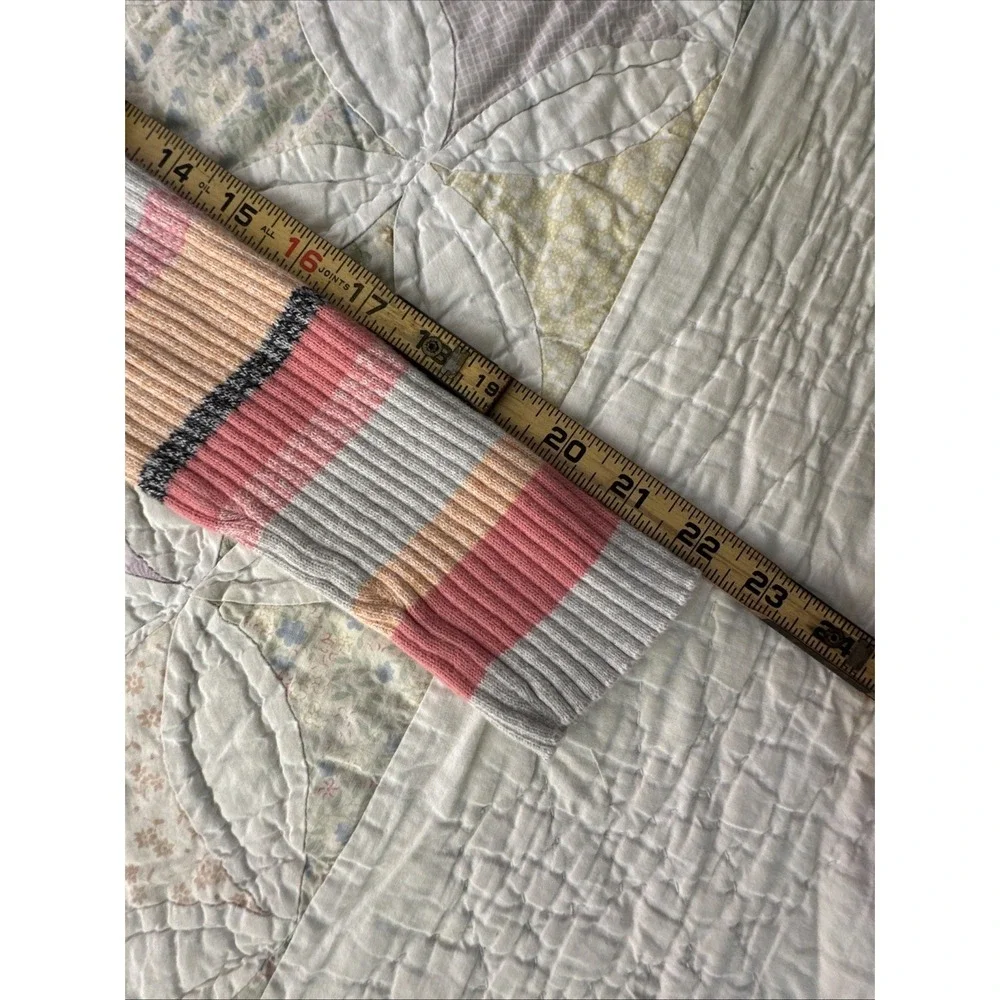 JH Collectibles Preppy Women's Striped Ribbed Pullover‎ Sweater Size S Pink Y2K